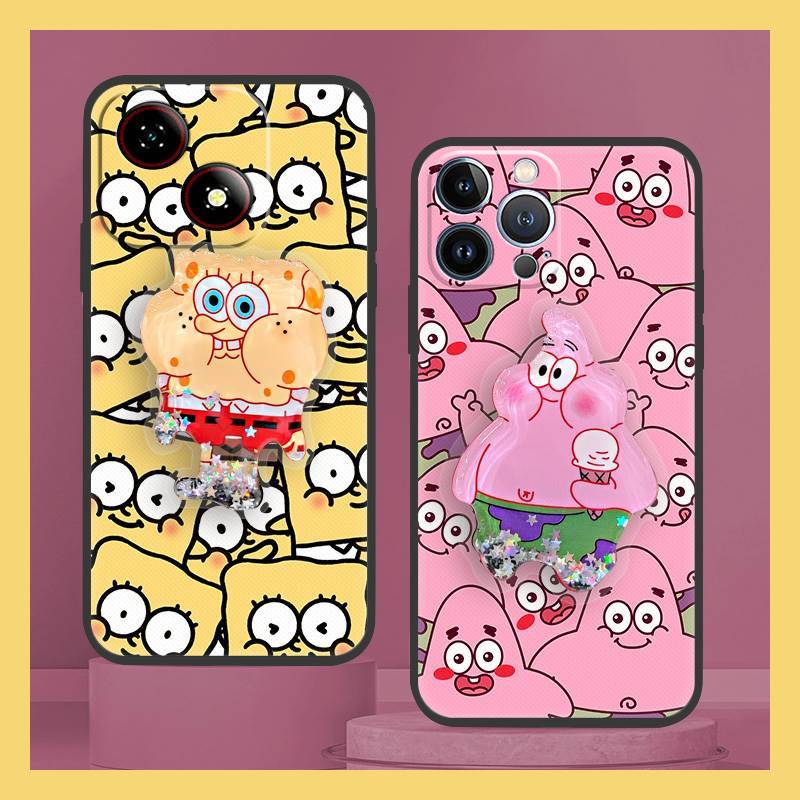 ZTE Anti-knock Dirt-Resistantเคสโทรศัพท์สําหรับZTE Blade A35E Kickstand Glitter Soft Caseป้องกันน่าร