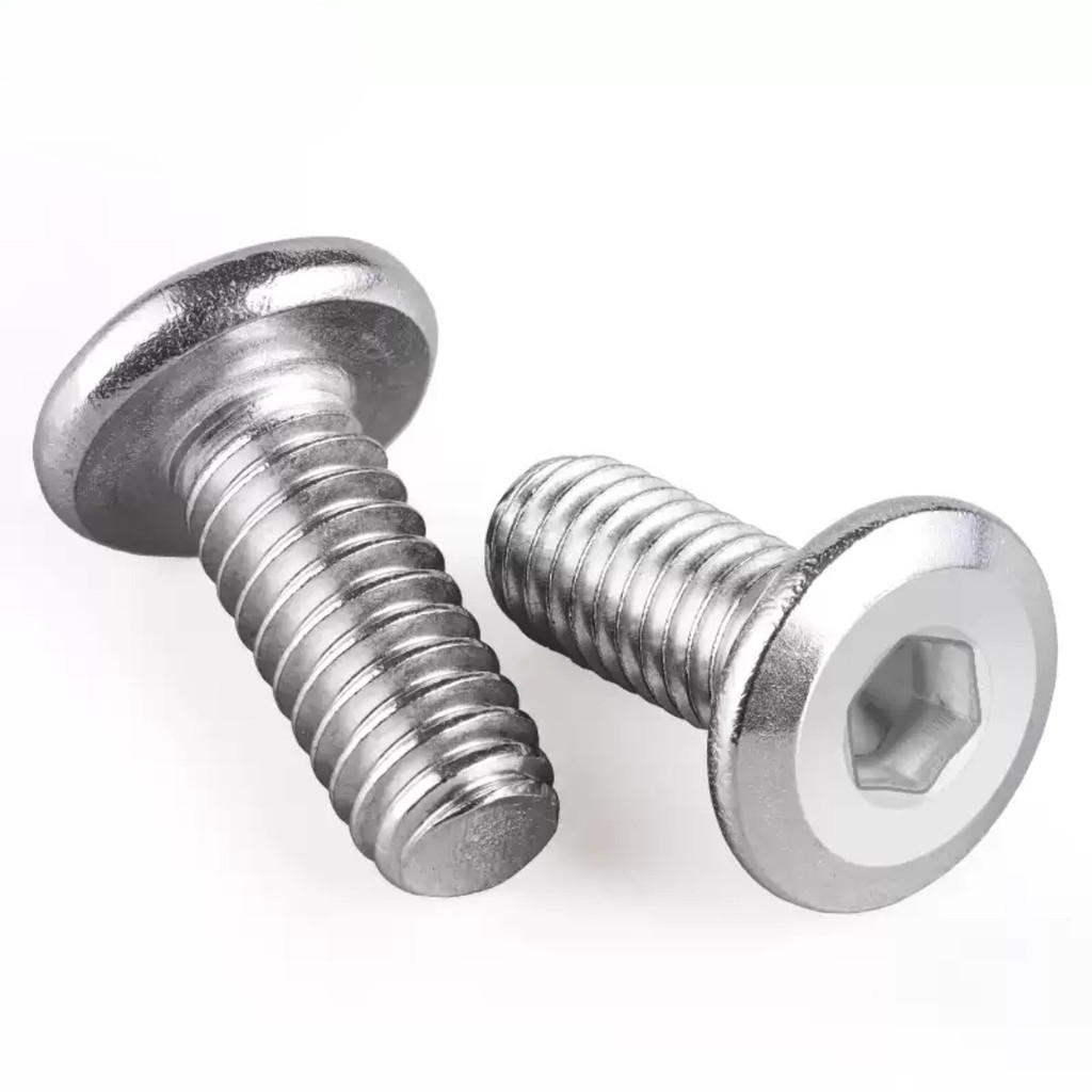 ((XCF-304 สแตนเลส Chamfered ขนาดใหญ่หัวแบนหกเหลี่ยมซ็อกเก็ตสกรูเฟอร์นิเจอร์ Bolt หัวกลม Beveled Edge สกรู M8 M10 M12