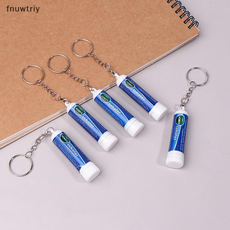 [fnuwtriy] 5 ชิ้น Nasal Stick พวงกุญแจ Boosts Focus Inhaler หลอด Cooling Nasal Inhaler Aromatherapy 