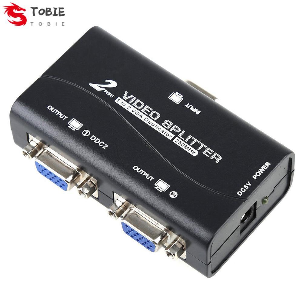 TOBEE VGA Splitter หน้าจอแยกแบบพกพาพร้อมสาย USB Video Splitter