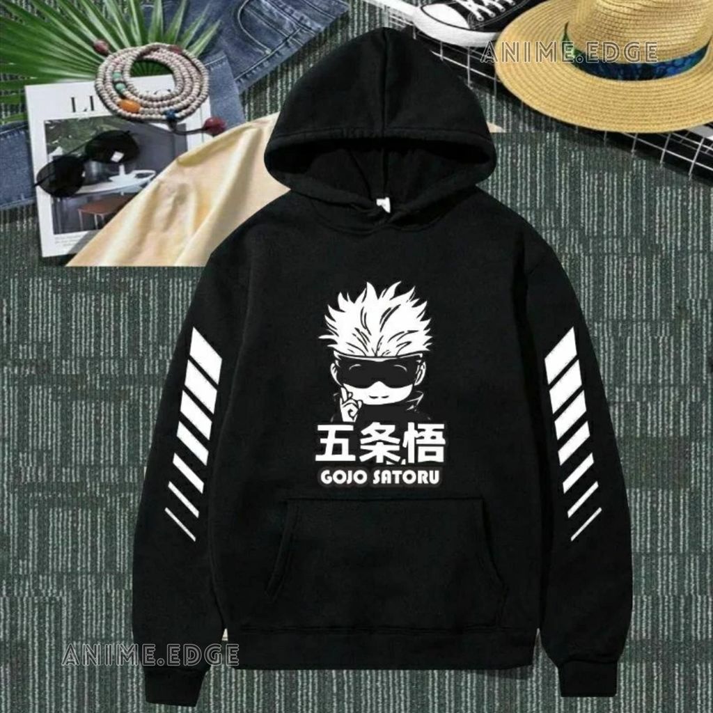 Gojo Satoru Lucu Chibi Jujutsu Kaisen Anime Manga Sweatshirt Hoodie สําหรับผู้ชายและผู้หญิงทุกขนาด ด