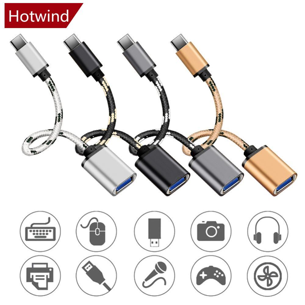 HTT Type-C OTG Adapter Cable Type C Male To USB 2.0 A Female OTG Data Cord Adapter