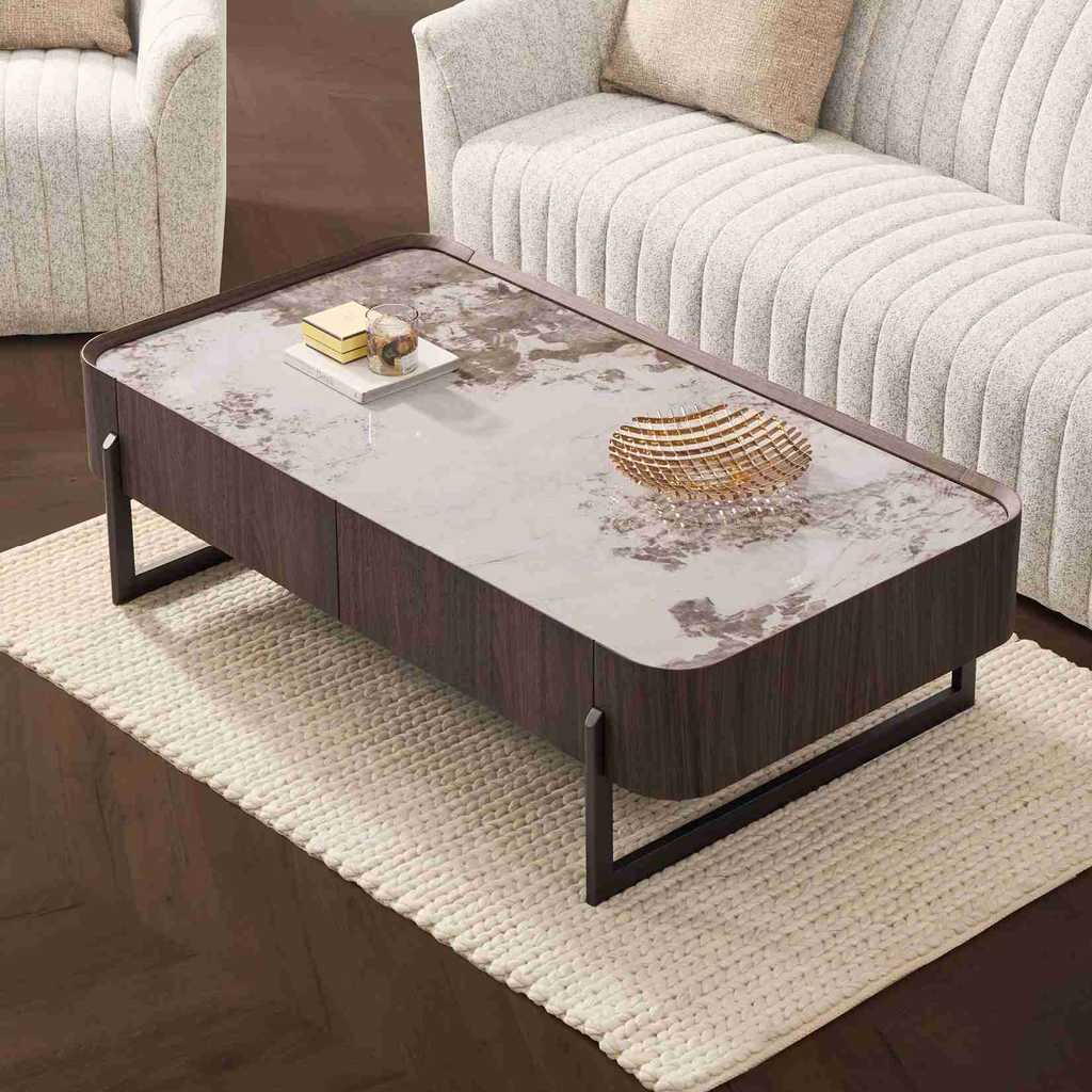 SB Design Square โต๊ะกลาง รุ่น LIKTER - สีขาว (140x75x41 ซม.)  แบรนด์ LE LUXE