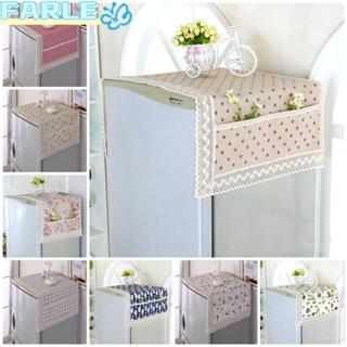 FARL ผ้าตู้เย็น1ชิ้น,พร้อมถุงเก็บผ้าฝ้ายผ้าลินินตู้เย็นฝุ่นป…