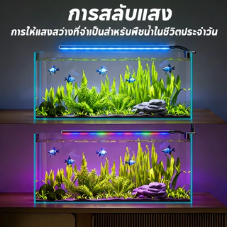 ไฟตู้ปลาเเบบหนีบ โคมไฟตู้ปลา LED ปรับมุมได้ 360° ลดแสงธรรมชาติ ทั้งปลาและพืชน้ำที่เหมาะสม