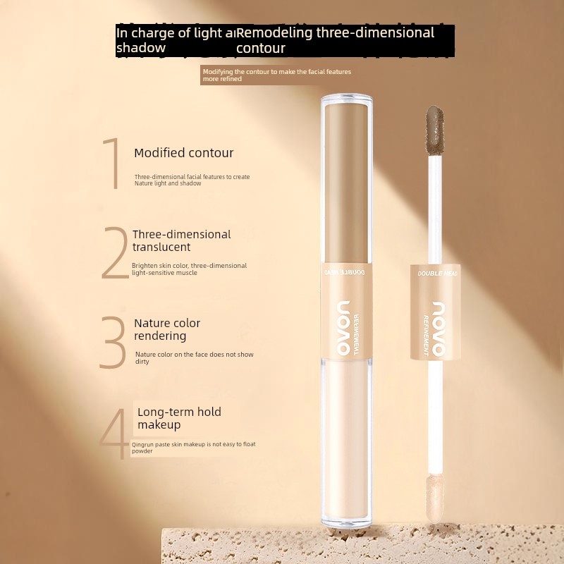 คอนทัวร์ ไฮไลท์ Novo Liquid Double-Headed High Nose Shadow Matte Contouring Pen