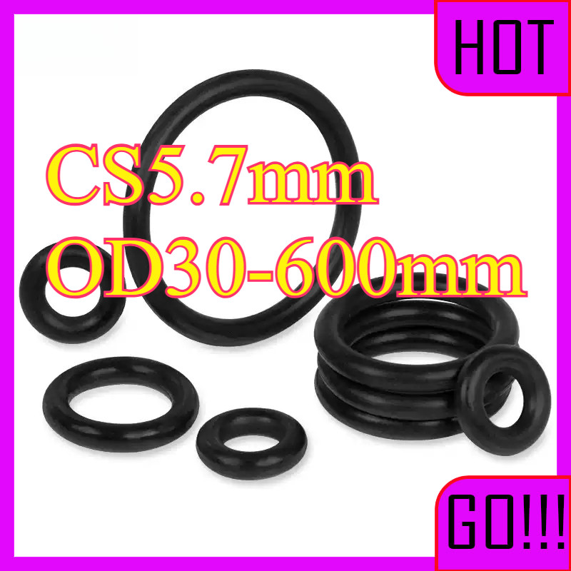 ไนไตรล์สีดำ O-ring  CS5.7mm OD30-600mm  LW-ZJY-1