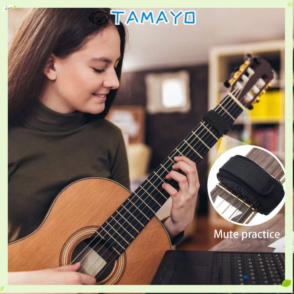 TAMAYO กีตาร์ Fret Wrap, ลดเสียงรบกวนปรับกีตาร์ String Mute Damper, Fingerboard Mute เทปเบส Ukulele 