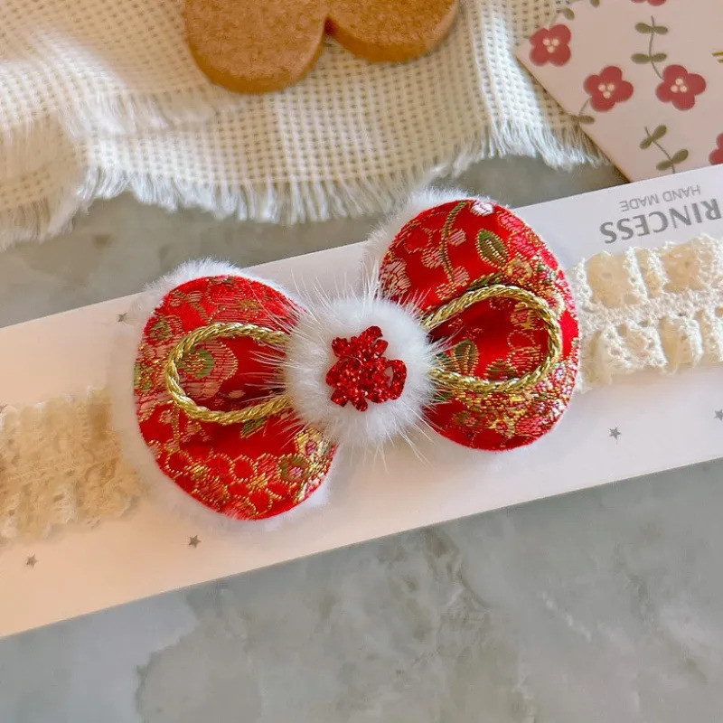 2026 สไตล์จีนสไตล์จีน ฮันฟู เด็กผมวงเด็กโบว์ดอกไม้เด็กวัยหัดเดินผมวงอุปกรณ์หัวอุปกรณ์ผม 26.1.13 - รูปที่ 3