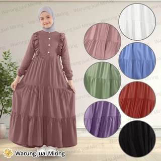 ชุดเดรสระบายเด็กผู้หญิง2-16ปีCrinkle AirflowชุดAbaya Viralมุสลิมสาวทุกวันเสื้อผ้าEid Party Manasik White Terracotta Denimเรียบง่ายวัสดุพรีเมี่ยมล่าสุด2026ล่าสุดHijab Jilbab Veilชุดอายุ1 3 4 5 6 7 8 9 10 11