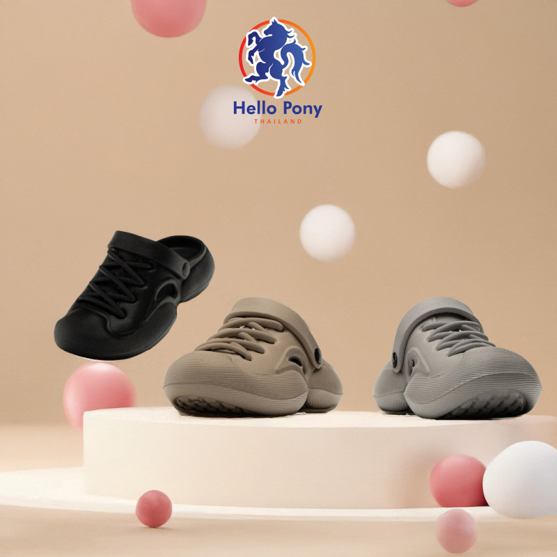 Hello Pony MHM4014 รองเท้าแตะแฟชั่น รองเท้าแตะลำลอง เสริมส้น กันลื่น แฟชั่น พื้นนิ่ม วัสดุ EVA UNISEX