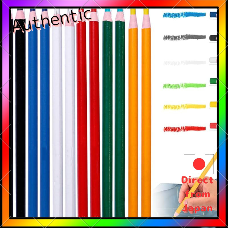 Chalk Pen Sewing Markers Sewing Marking Pencils Fabric Markers 12-Piece Set 6 Colors Fabric Chalk Se