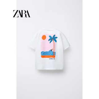 เสื้อยืดคอกลมแขนสั้นสำหรับเด็กผู้ชาย พิมพ์ลาย ZARRR Boys Sur…