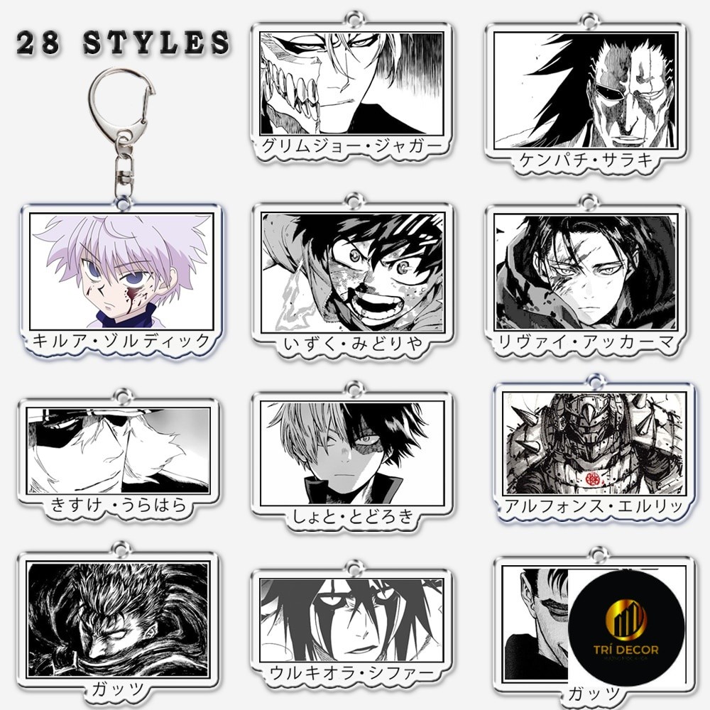 Levia Killua Zoldyck Bakugou Bleach Berserk พวงกุญแจพวงกุญแจจี้อุปกรณ์เสริม