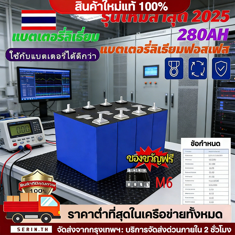 QA LiFePo4 280Ah แบตลิเธียม 3.2V battery แบตเตอรี่ แบตเตอรี่ลิเธียม แบตเตอรี่ลิเธียมไอออน แบตเตอรี่ลิเธียมฟอสเฟต