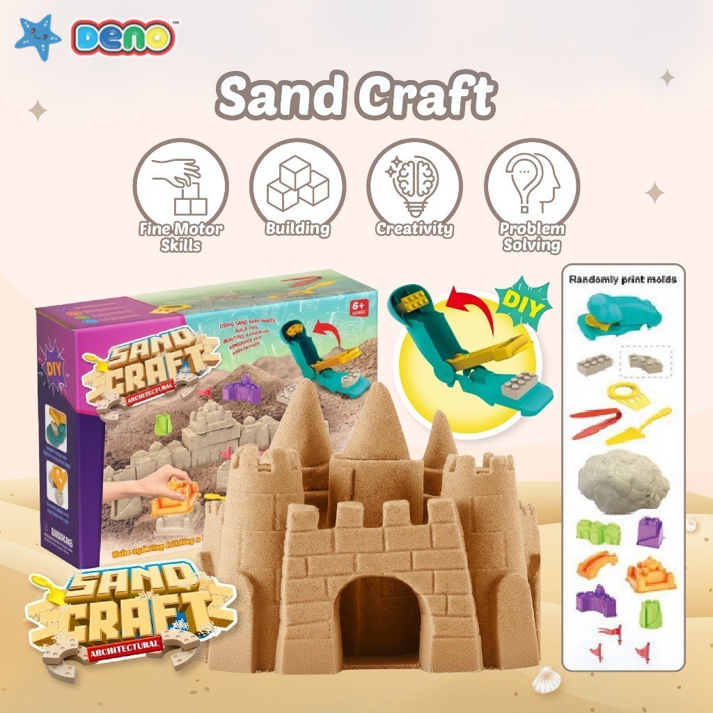 DENO Sand Craft DIY – ของเล่นทรายจลน์ที่สร้างสรรค์สําหรับบ้านแห่งอาคารและบ้านเด็ก