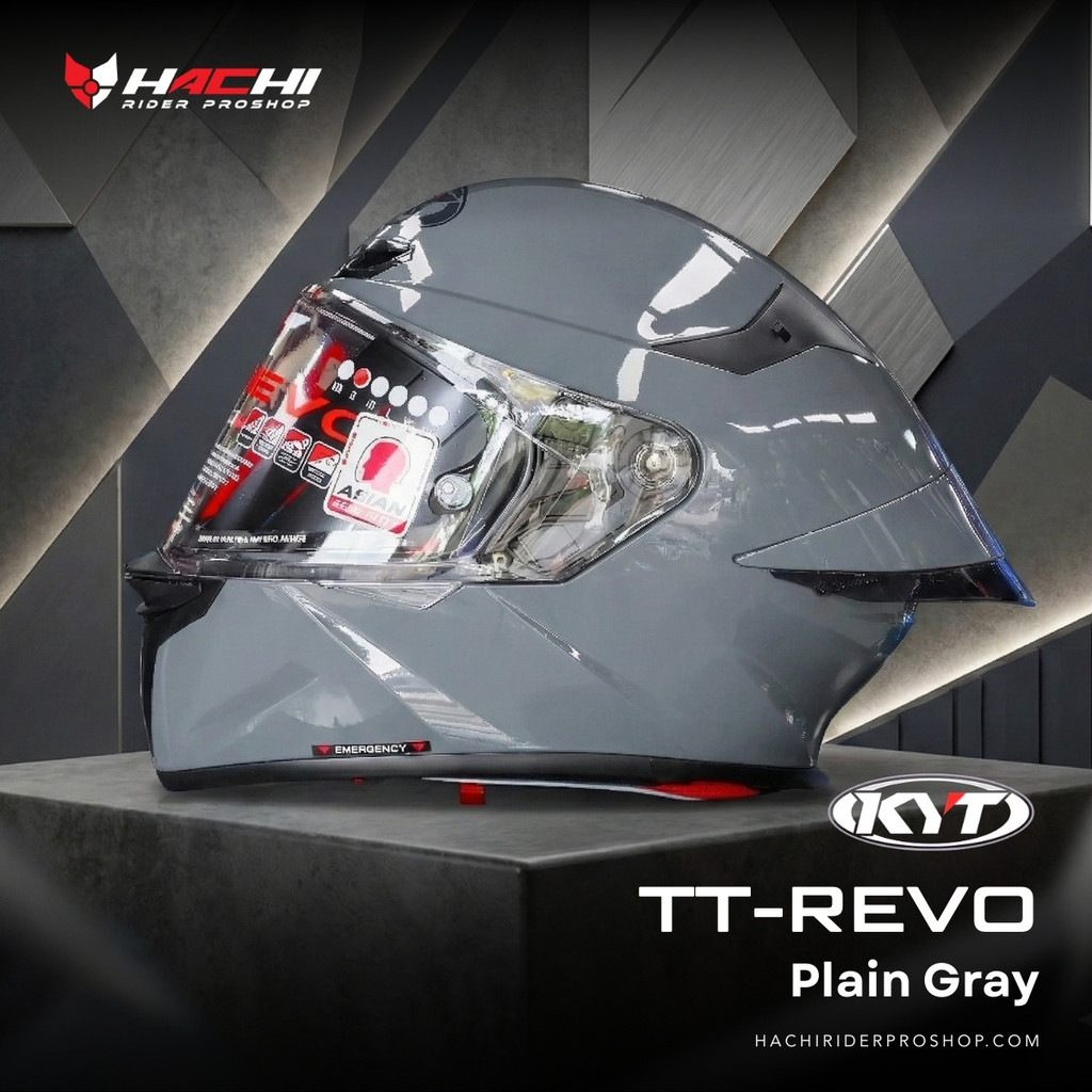 KYT TT REVO - Plain Gray