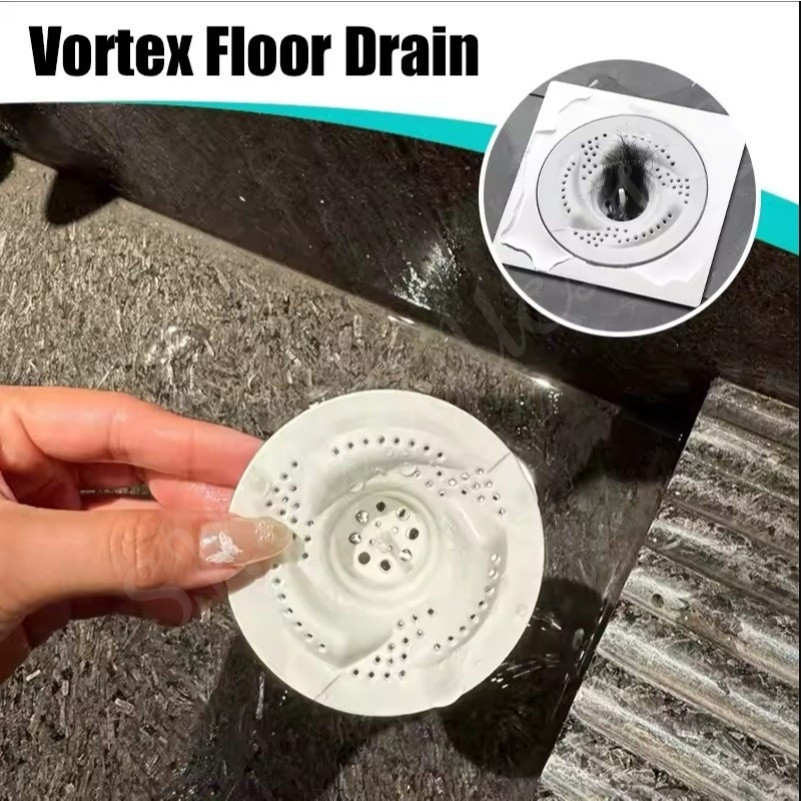 Anti-Clogging Swirl Drain Cover Kitchen Bathroom Sink Floor Drain Rotating Insect-Proof Clog-Resista