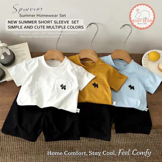 ชุดเซ็ตเด็ก ชุดเซ็ต 2 ชิ้นเด็กผู้ชาย เสื้อยืดกางเกงขาสั้น Size80-120cm