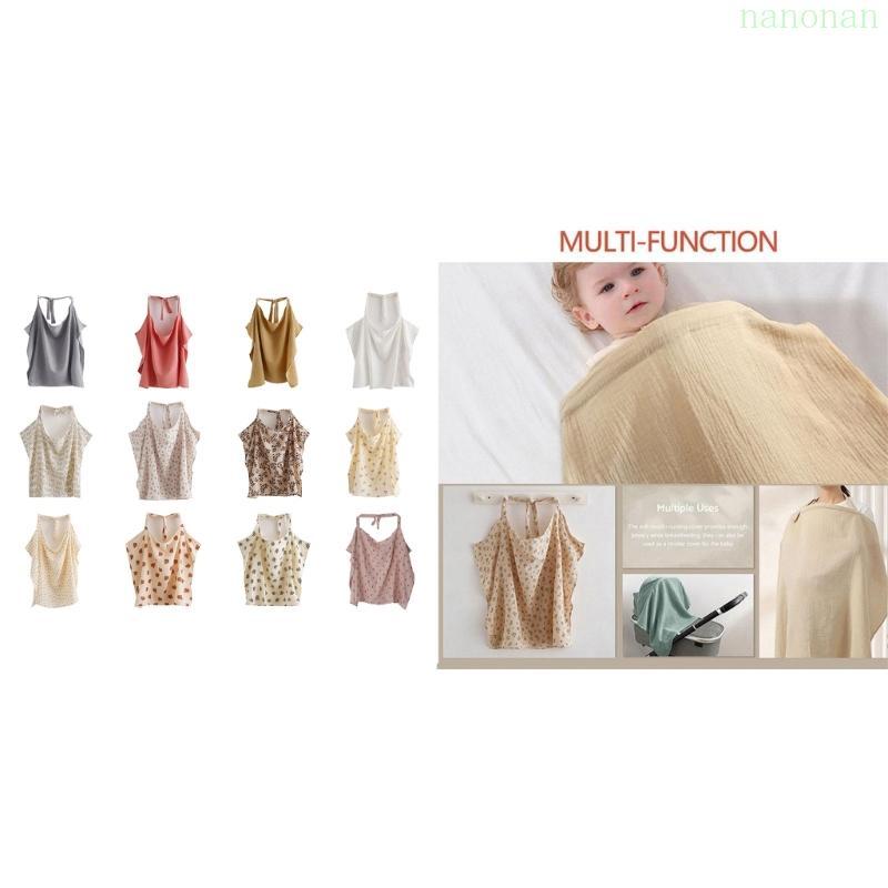 Nan Stylish Muslin Nursing Cover สําหรับให้นมบุตรสายรัดปรับได้สําหรับพยาบาลง่าย
