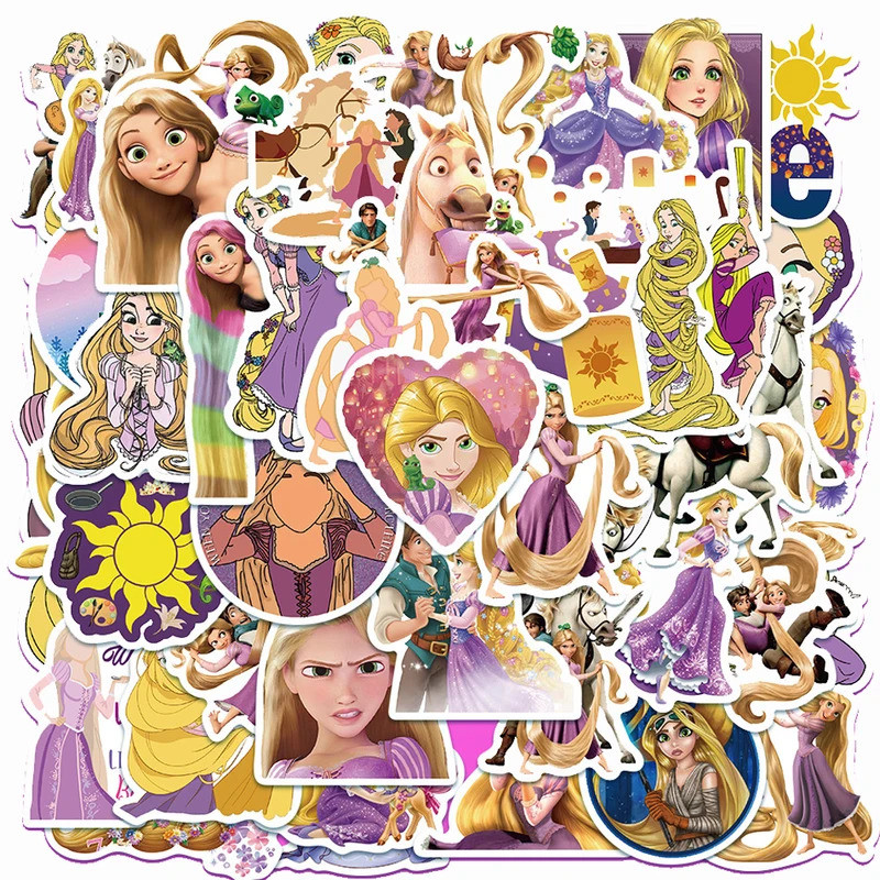 10/30/50PCS Disney Cartoon Movie Tangled Rapunzel Stickers DIY Phone Guitar Laptop Luggage Skateboar