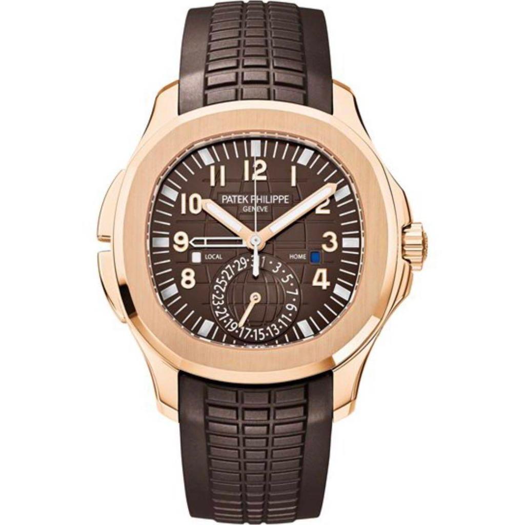 PP/Patekes/Philippesee 5164R-001 Rose Gold Grenade Traveler Series นาฬิกาผู้ชายกลไกอัตโนมัติ