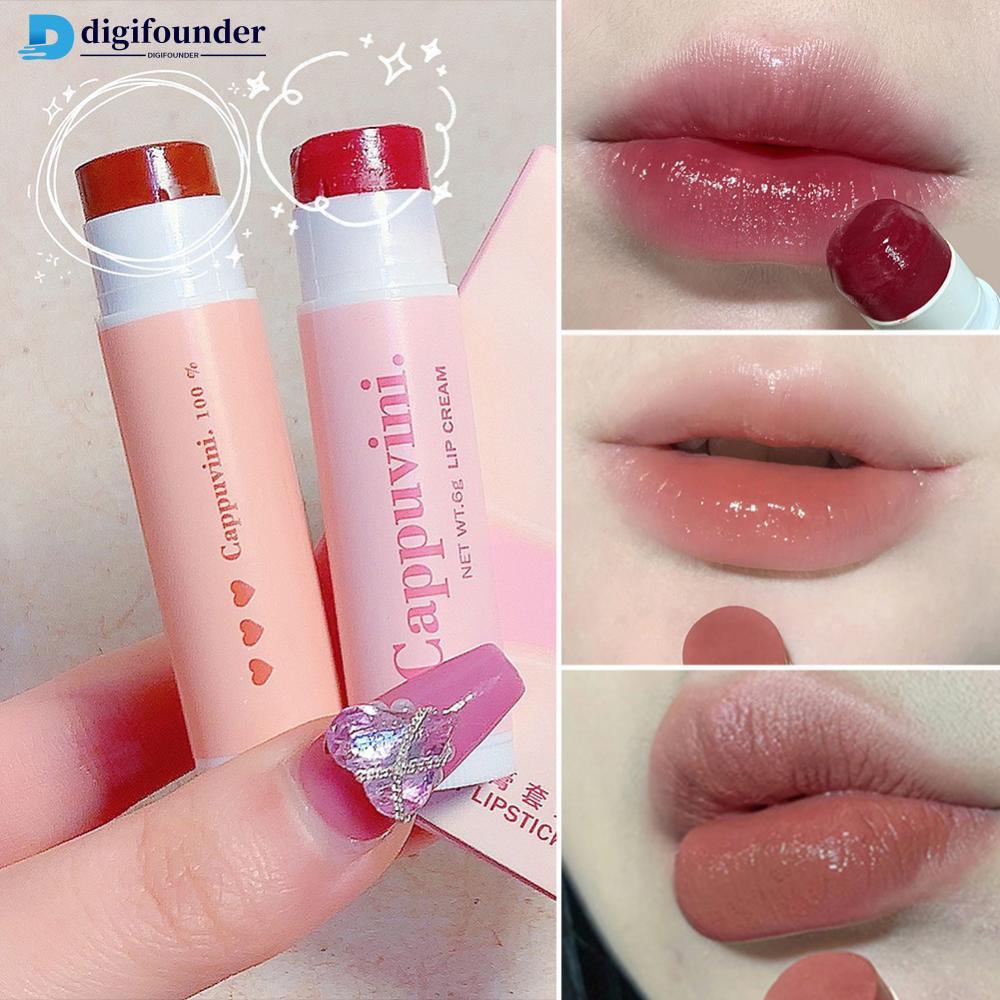 DIGIFOUNDER Tinted Lip Balm Moisturizing Solid Lip Gloss Lip Mask with Applicator ลิปสติกสี Lip Make