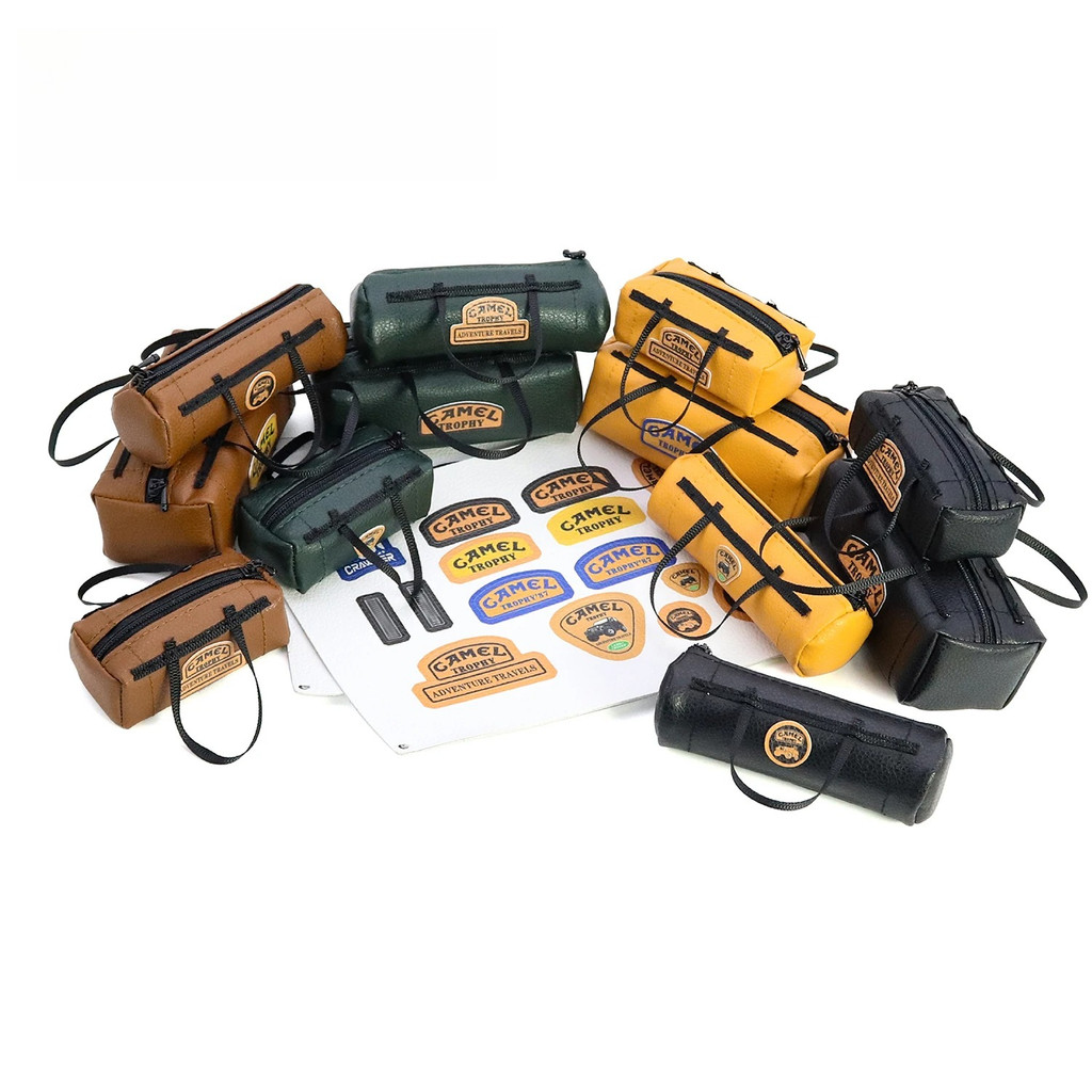 จําลองหนังหลังคากระเป๋าเดินทางชุดสติกเกอร์หนัง DIY สําหรับ 1/8 1/10 1/12 1/16 RC Crawler TRX4 SCX10 