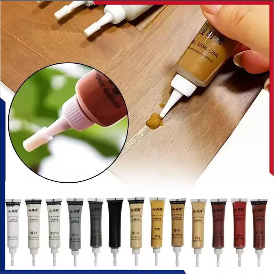 สีทาซ่อมแซมเฟอร์นิเจอร์ DIY ขนาด 20 มล. สำหรับซ่อมรอยขีดข่วน ความเสียหาย โต๊ะ พื้น ปากกาแต้มสี 🎇