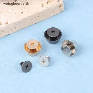 WW 10 ชุดโลหะขาด้านล่าง Rivets สําหรับ DIY หนัง Studs กระเป๋าสวมใส่ป้องกัน Rivets สําหรับกระเป๋าด้านล่างกระเป๋าเข็มขัดอุปกรณ์เสริม TH