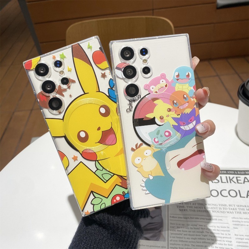 SAMSUNG สําหรับSamsung S25 Ultra S24 S23 FE S22 S21 การ์ตูนPokemonเคสโทรศัพท์สําหรับSamsung A55 A56 