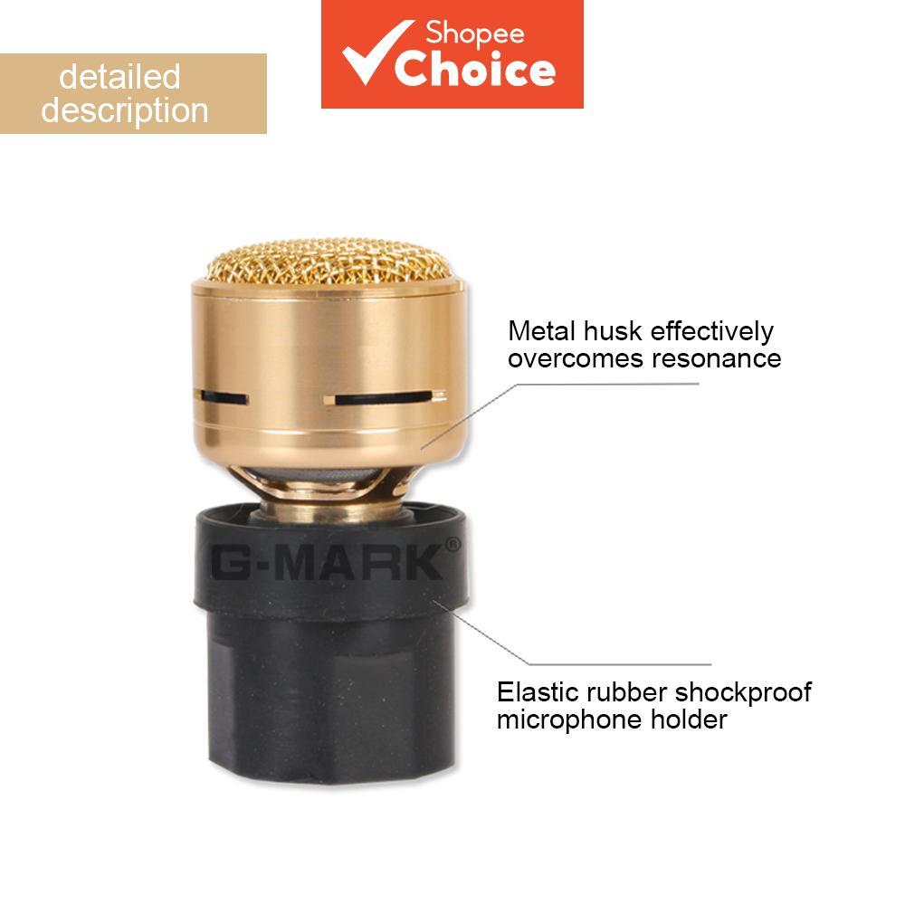 G-Mark 48KHZ HD ไมโครโฟนไดนามิกไร้สาย ไมค์คาราโอเกะรอบทิศทางความไวสูง