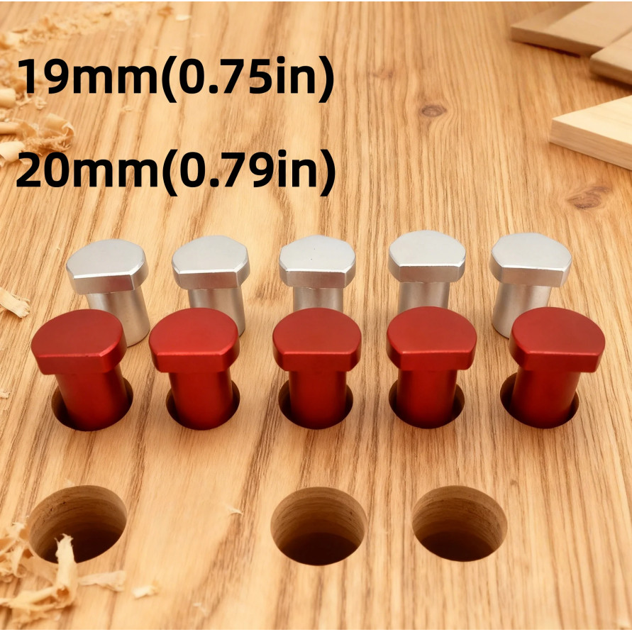 5pcs Workbench Tenon Stopper Bench Dogs - Aluminum Alloy Peg Brake Stops Clamp Quick Disassembly Workbench Limit Blocks