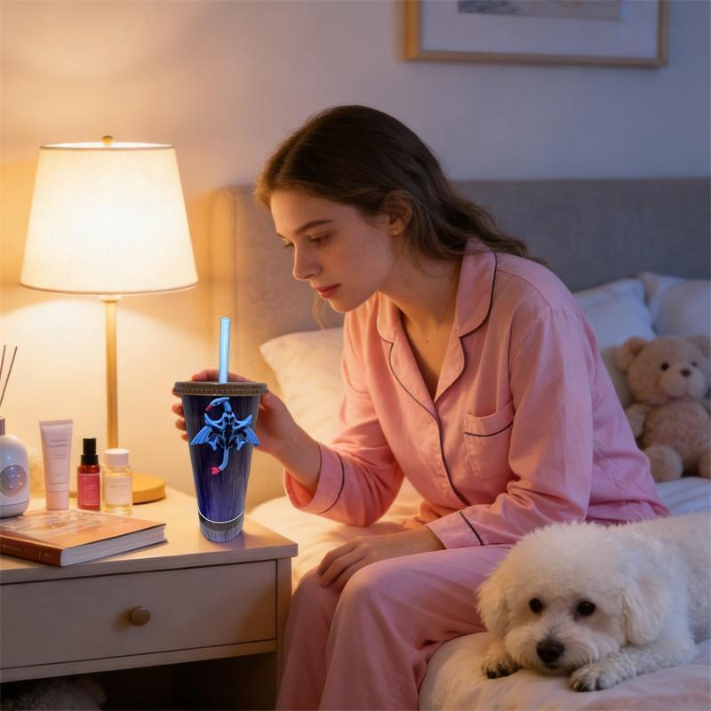 Avatar Fire และ Ash Light Up Tumbler ถ้วยตลก Night Light ถ้วยแปลก Cool แบตเตอรี่ขับเคลื่อนถ้วยกาแฟสําหรับเด็กผู้ใหญ่วัยรุ่นแฟน hotedsth - รูปที่ 5