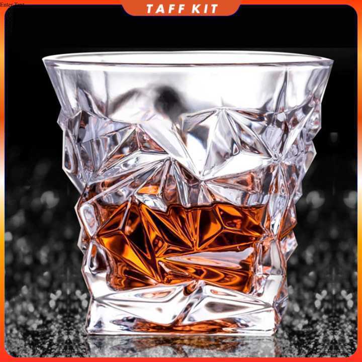 One Two Cups Whisky Cocktail Crystal Diamond Rock Glass 300ml - YJ103