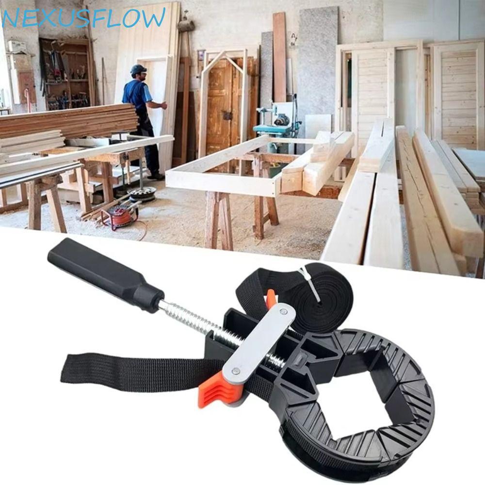 NEXUSFLOW Band Clamp, Adjustable 4 Jaws Strap Clamp, ใช้งานง่าย Multi Function Quick Release Variabl