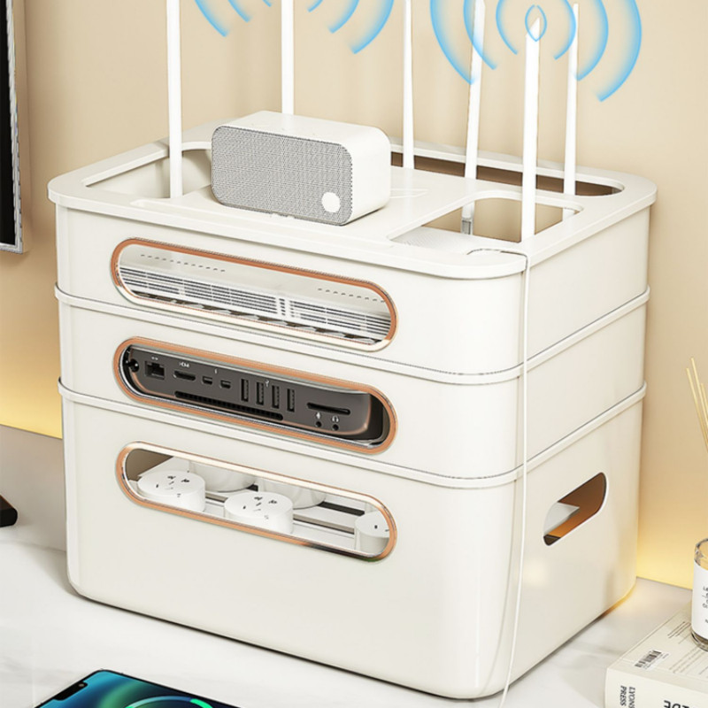 Wifi Router กล่องเก็บทีวี Top กล่องชั้นวางซ็อกเก็ตลวด Handy เครื่องมือไร้สาย Cat Place AU2O