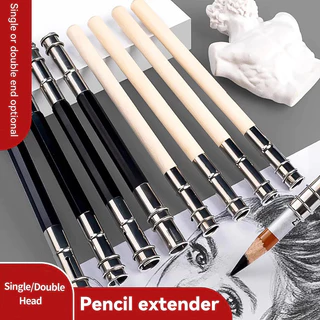 Dual-headed ดินสอ Extender Art เขียนเครื่องมือปรับดินสอ Extension เครื่องเขียนปฏิบัติประณีตแบบพกพาสําหรับ Sketch School Office