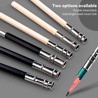 Dual-headed ดินสอ Extender Art เขียนเครื่องมือปรับดินสอ Extension เครื่องเขียนปฏิบัติประณีตแบบพกพาสําหรับ Sketch School Office