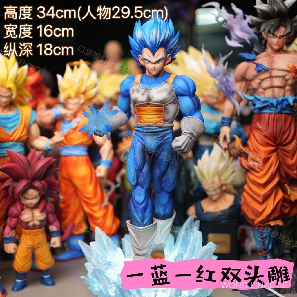 [ในสต็อก] Dragon Ball Super Blue Vegeta Figure [Exclusion Limited] Dragon Ball Vegeta GK Model Figure รูปปั้น Super Saiyan ตกแต่งโต๊ะของขวัญวันเกิดรุ่น Vegeta - รูปที่ 4