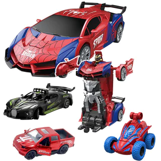 รถบังคับวิทยุ 2.4G การแข่งรถ Spider-Man รถบังคับเเรงๆ แปลงร่างเป็นหุ่นยนต์