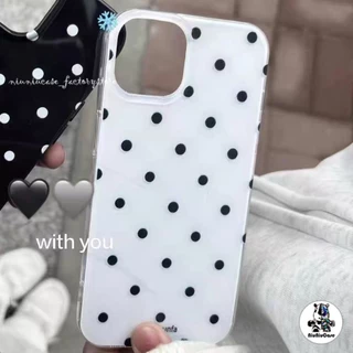 เคสไอโฟน11 เต็มหน้าจอสีสันจุดใหม่ IMD อ่อน สำหรับ iPhone 16 17 13 11 12 14 15 Pro Max 15 11 16 13 14 Pro 16 14 15 Plus
