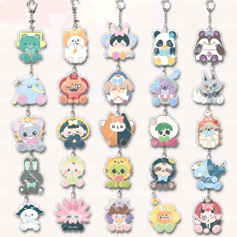 ประเทศไทย GMMTV CP พวงกุญแจการ์ตูนอะคริลิคสองด้านพิมพ์จี้กระเป๋าอุปกรณ์เสริมพวงกุญแจ JAIDEE