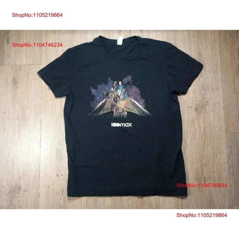 ผู้ชาย เสื้อยืดสีดำโปรโมชั่น HBO Max 2021 World Tour ขนาดกลาง สไตล์วินเทจ เสื้อผ้าดีไซเนอร์ที่มีสไตล