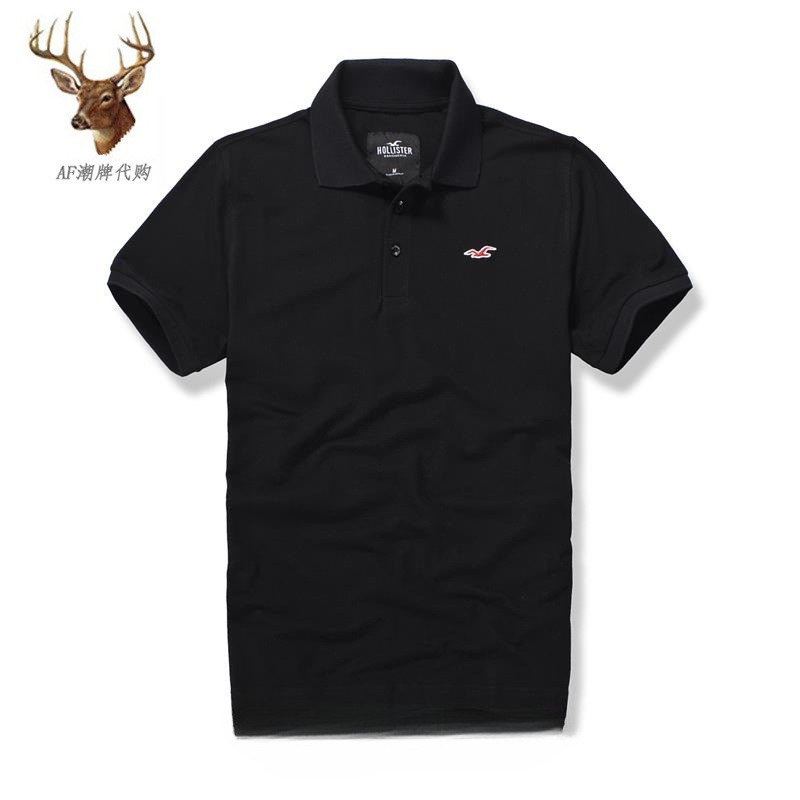 พร้อมส่ง Hollister Mens HCO Seagull Print Small Label POLO Shirt Casual Lapel American Classic Sport