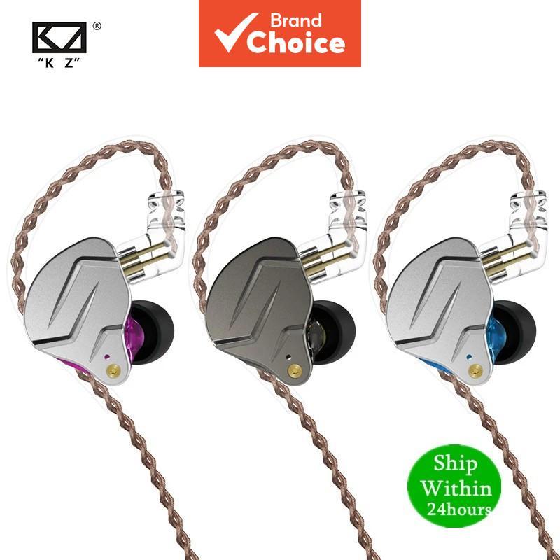 KZ ZSN PRO หูฟังชุดหูฟังแบบมีสาย 1DD 1BA Hybrid โลหะ HiFi Sport หูฟัง Cancelling 1DD + 1BA Audiophil