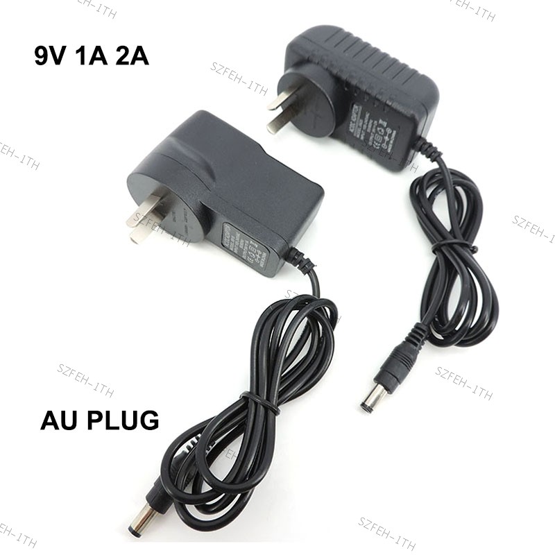 240v AC to DC 9V 1A 2A AU ออสเตรเลีย nz แหล่งจ่ายไฟอะแดปเตอร์ 9 โวลต์ 1000ma 2000ma 5.5*2.5 มม.สําหร
