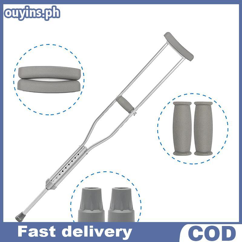 OUSY 6 ชิ้น/เซ็ต Axillary Crutch อุปกรณ์เสริมชุด Pads เปลี่ยนยางกันลื่น Underarm Cushions Hand Pad อ