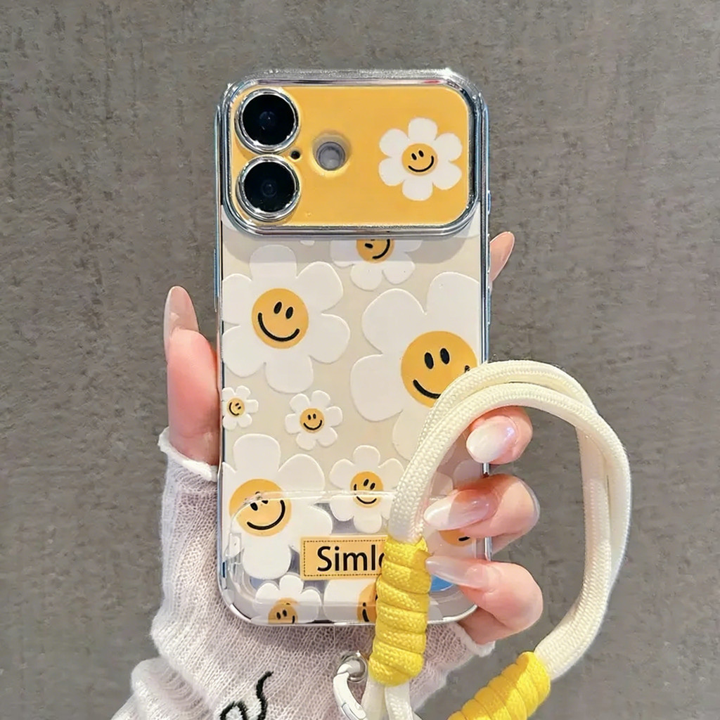 เคสโทรศัพท์ลายดอกเดซี่สไตล์มินิมอล ระดับพรีเมียม เหมาะสำหรับ iPhone 11/13/14/15 Pro/16/17 Pro/16ProMax/X/MAX/XR/7/8Plus