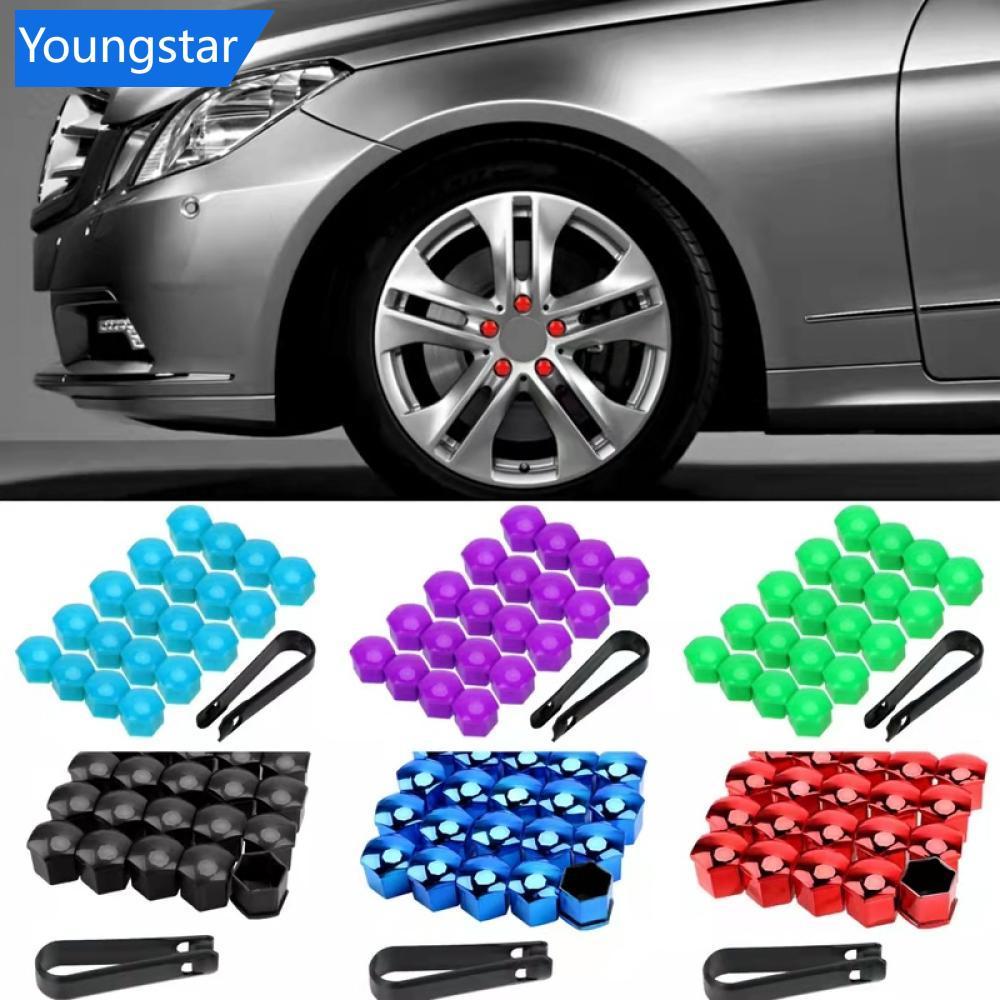 YST 20 ชิ้น 17/19/21 มิลลิเมตรล้อรถ Nut Caps ป้องกันครอบคลุมหมวกป้องกันสนิม Auto Hub สกรู Protector รถ Tyre Nut Bolt